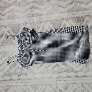 No Boundaries Plaid knee length keyhole front dress